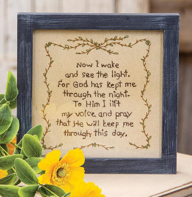 Now I Wake Prayer Sampler - The Fox Decor